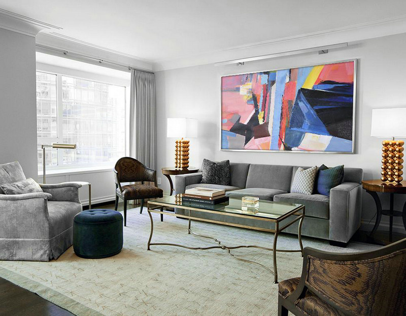 Large Abstract Art,Horizontal Palette Knife Contemporary Art Panoramic Canvas Painting,Contemporary Wall Art,Pink,Blue,Black,Yellow.etc